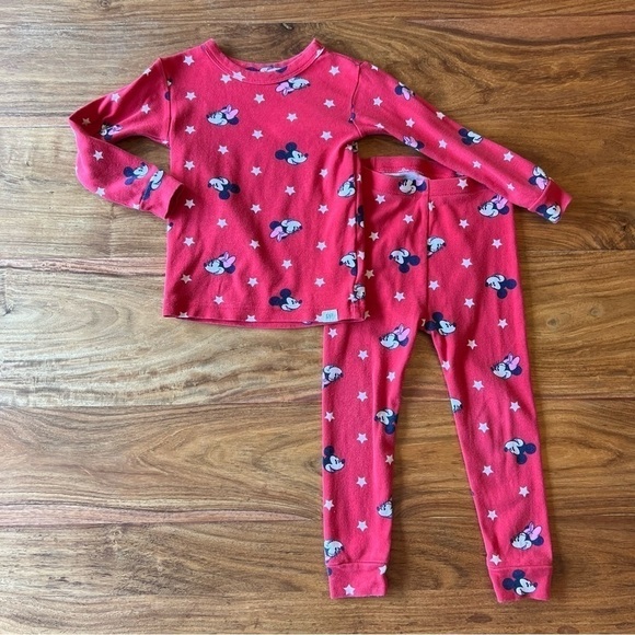 Disney x Gap Mickey Mouse Minnie Mouse Red w/ Stars & Tie Dye PJ Set x2 🐭 - Picture 2 of 16